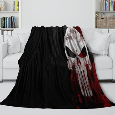 Punisher Blanket Pattern Flannel Kids Room Throw (ONLINE ORDER ONLY)