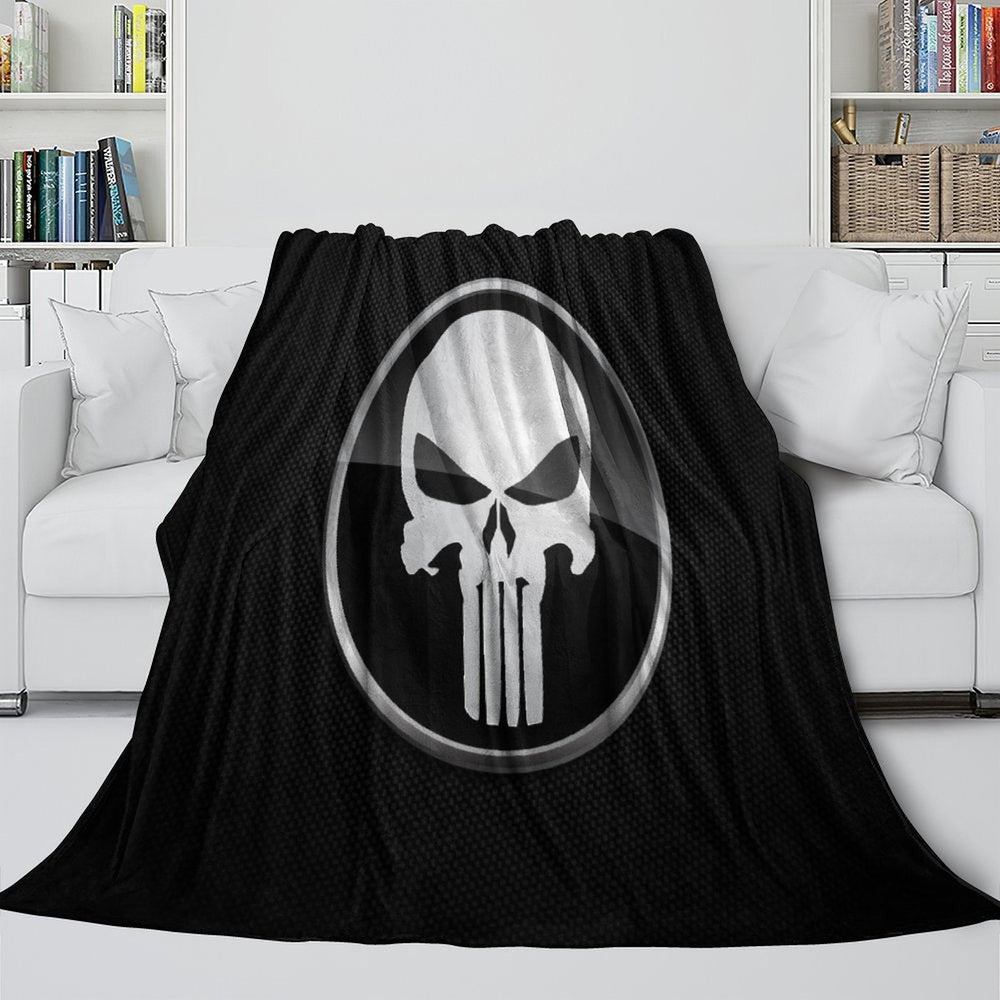 Punisher Blanket Pattern Flannel Kids Room Throw (ONLINE ORDER ONLY)