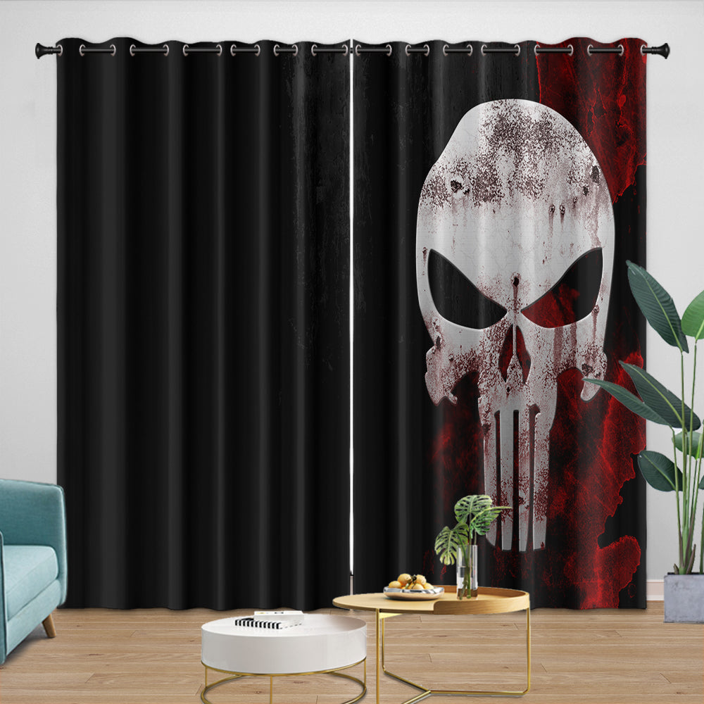 Punisher Curtains Blackout Window Drapes Room Decoration (ONLINE ORDER ONLY)