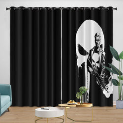Punisher Curtains Blackout Window Drapes Room Decoration (ONLINE ORDER ONLY)