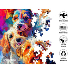 Puppy Rainbow 500 Piece Jigsaw Puzzle Springbok (ONLINE ORDER ONLY)