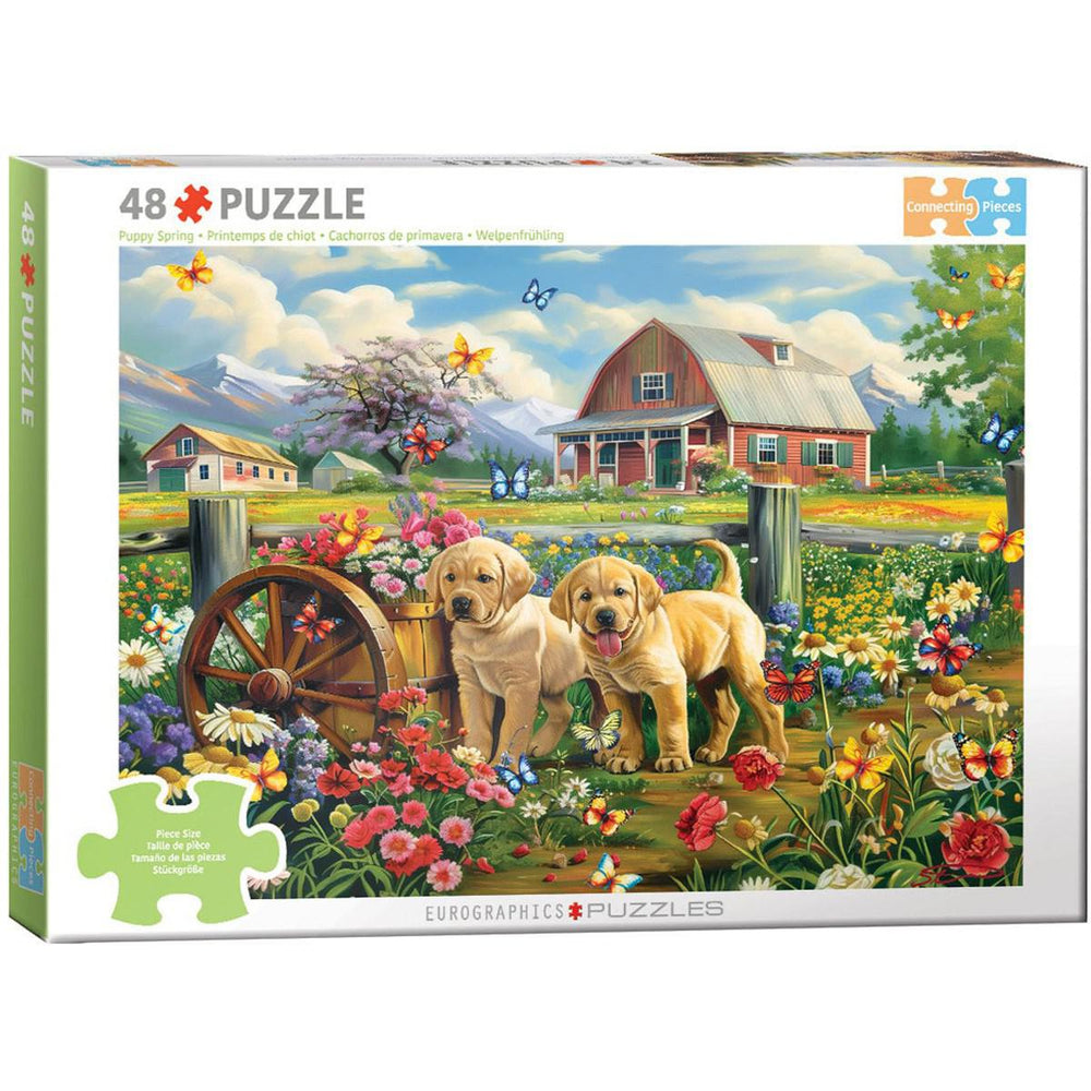 Puppy Spring 48 Connecting Pieces Jigsaw Puzzle Eurographics (ONLINE ORDER ONLY)