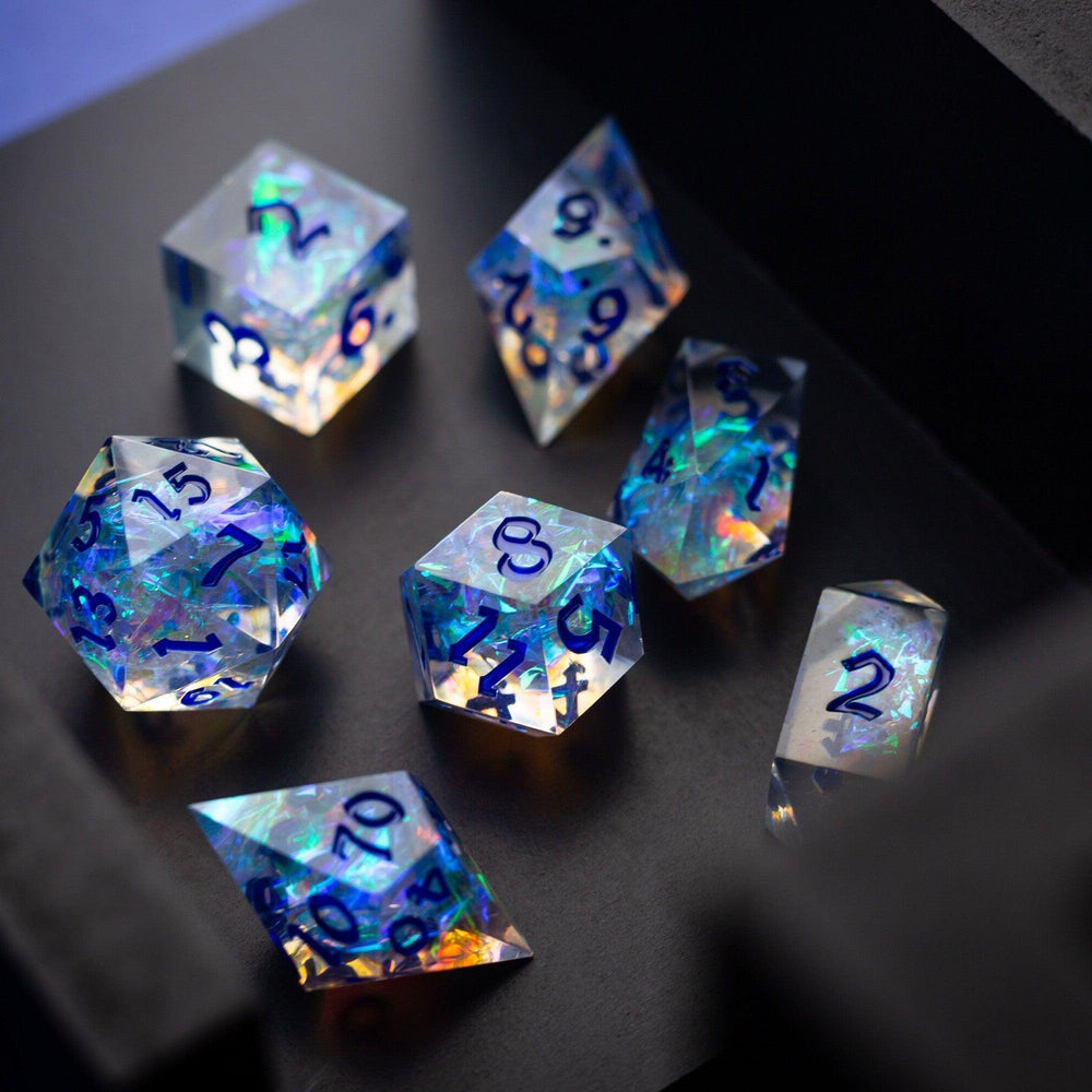 Purple Energy Handmade Resin DND Dice Set (ONLINE ORDER ONLY)