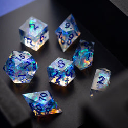 Purple Energy Handmade Resin DND Dice Set (ONLINE ORDER ONLY)