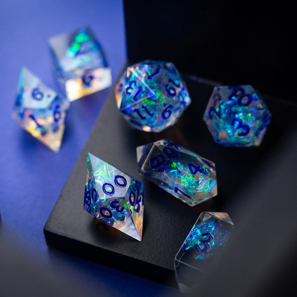 Purple Energy Handmade Resin DND Dice Set (ONLINE ORDER ONLY)