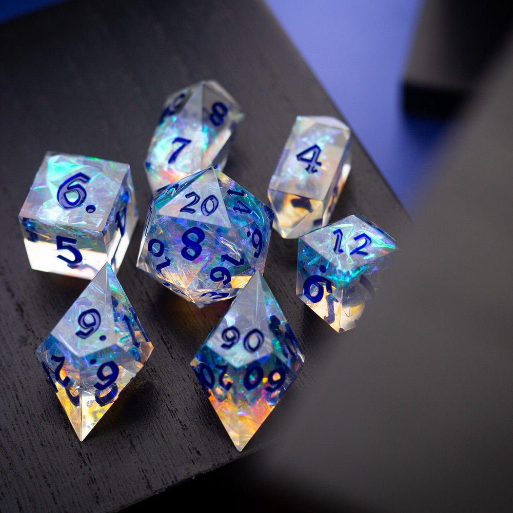 Purple Energy Handmade Resin DND Dice Set (ONLINE ORDER ONLY)