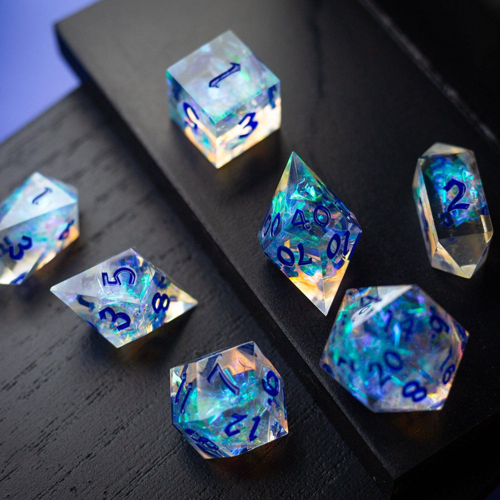 Purple Energy Handmade Resin DND Dice Set (ONLINE ORDER ONLY)