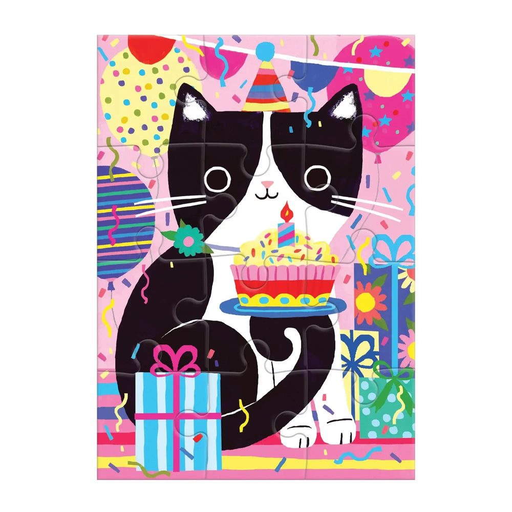 Purr-fect Cat Birthday Greeting Card 12 Piece Jigsaw Puzzle Mudpuppy (ONLINE ORDER ONLY)