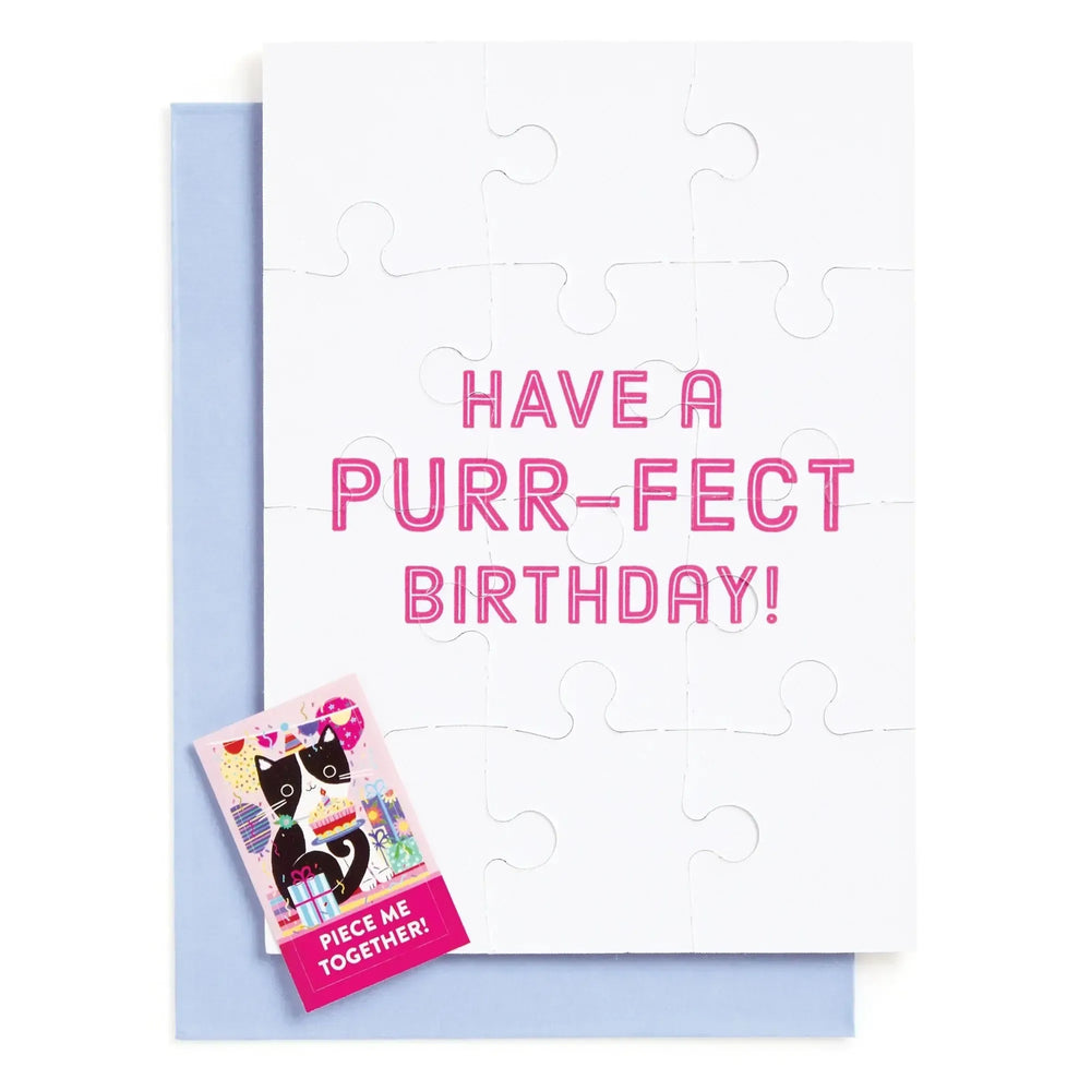 Purr-fect Cat Birthday Greeting Card 12 Piece Jigsaw Puzzle Mudpuppy (ONLINE ORDER ONLY)