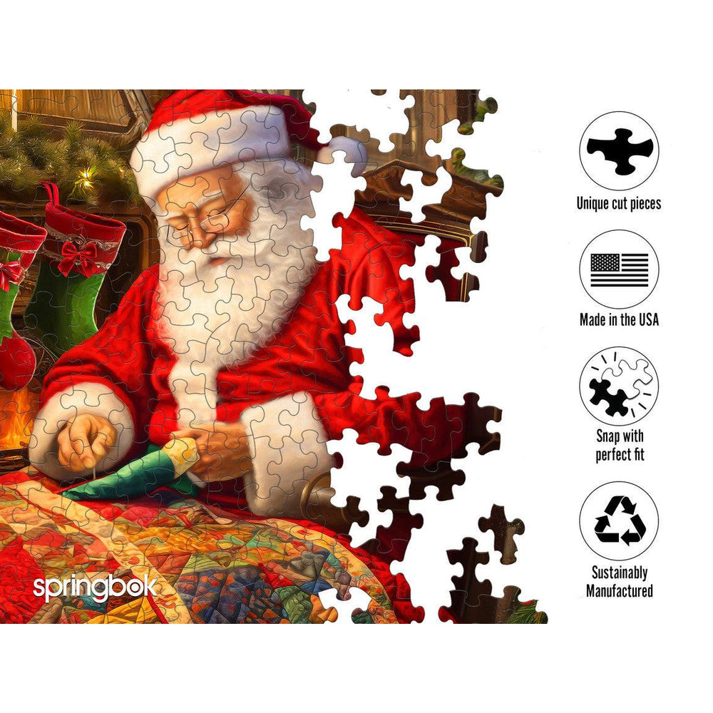 Quilting Santa 1000 Piece Jigsaw Puzzle Springbok (ONLINE ORDER ONLY)