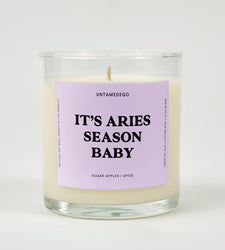 It's Aries Season Baby Glass Candle (ONLINE ORDER ONLY)
