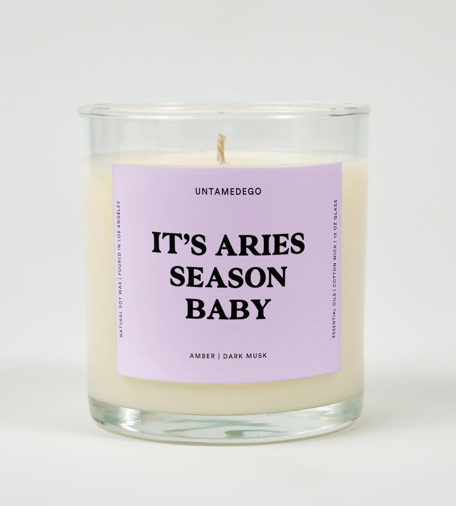 It's Aries Season Baby Glass Candle (ONLINE ORDER ONLY)