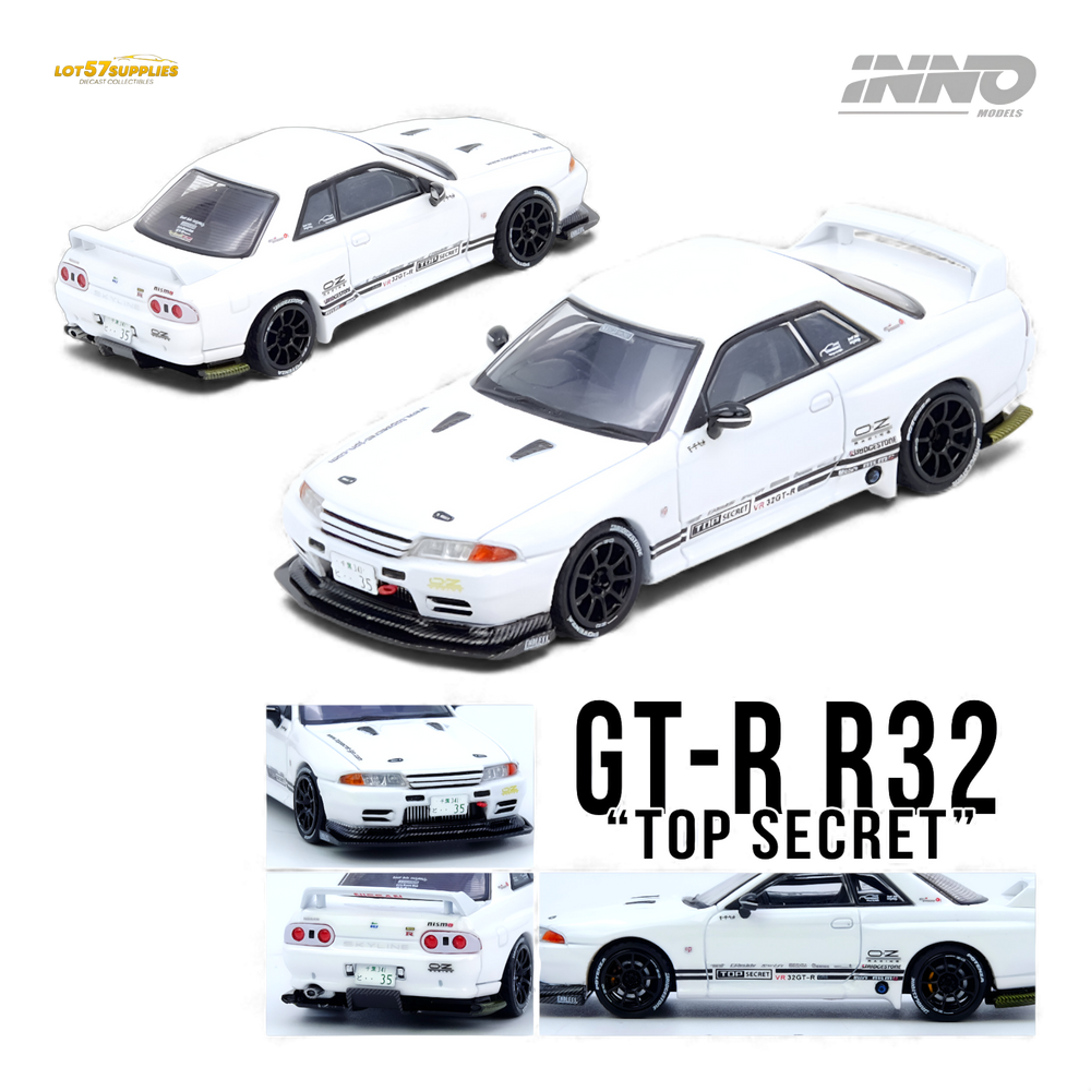 INNO64 Top Secret VR32 GT-R White 1:64