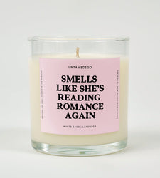 Smells Like She's Reading Romance Again Glass Candle (ONLINE ORDER ONLY)