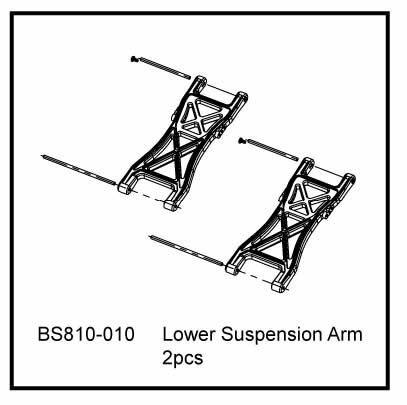 REDBS810010 Front/Rear Lower Suspension Arms 2pcs Redcat Racing RC (ONLINE ORDER ONLY)