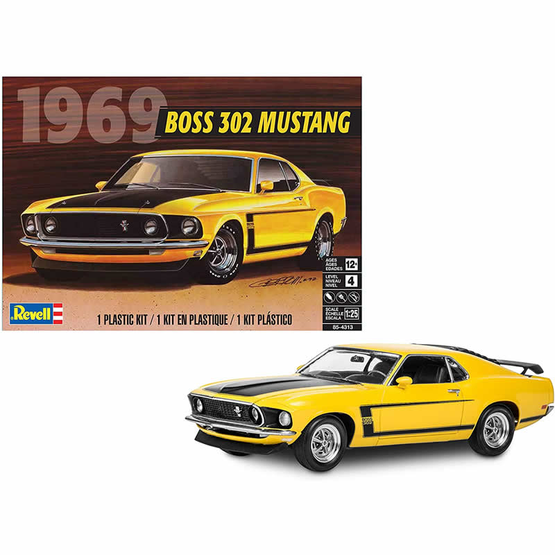 REV4313 1969 Mustang Boss 302 1/25 Scale Plastic Model Kit Revell (ONLINE ORDER ONLY)