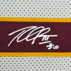 Framed Facsimile Autographed Robert Griffin III 35x39 Washington White Reprint Laser Auto Football Jersey (ONLINE ORDER ONLY)