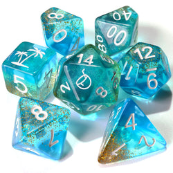 Beach Vibes RPG Dice Set - 7 Pieces (ONLINE ORDER ONLY)