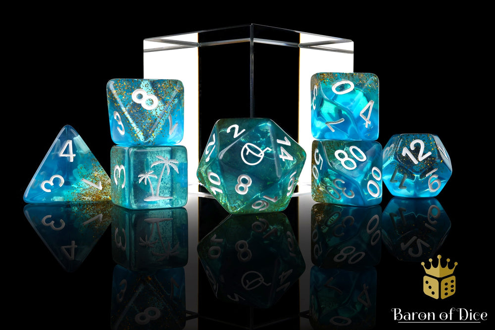 Beach Vibes RPG Dice Set - 7 Pieces (ONLINE ORDER ONLY)