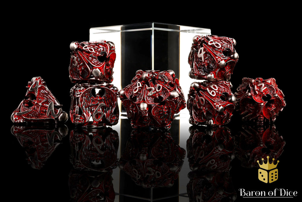 Angels of Death Metal RPG Dice - 7 Pieces (ONLINE ORDER ONLY)