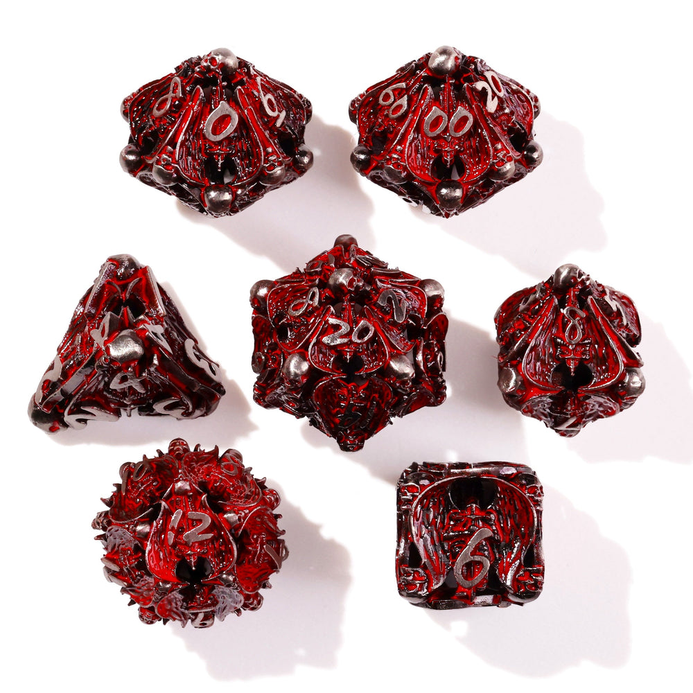 Angels of Death Metal RPG Dice - 7 Pieces (ONLINE ORDER ONLY)