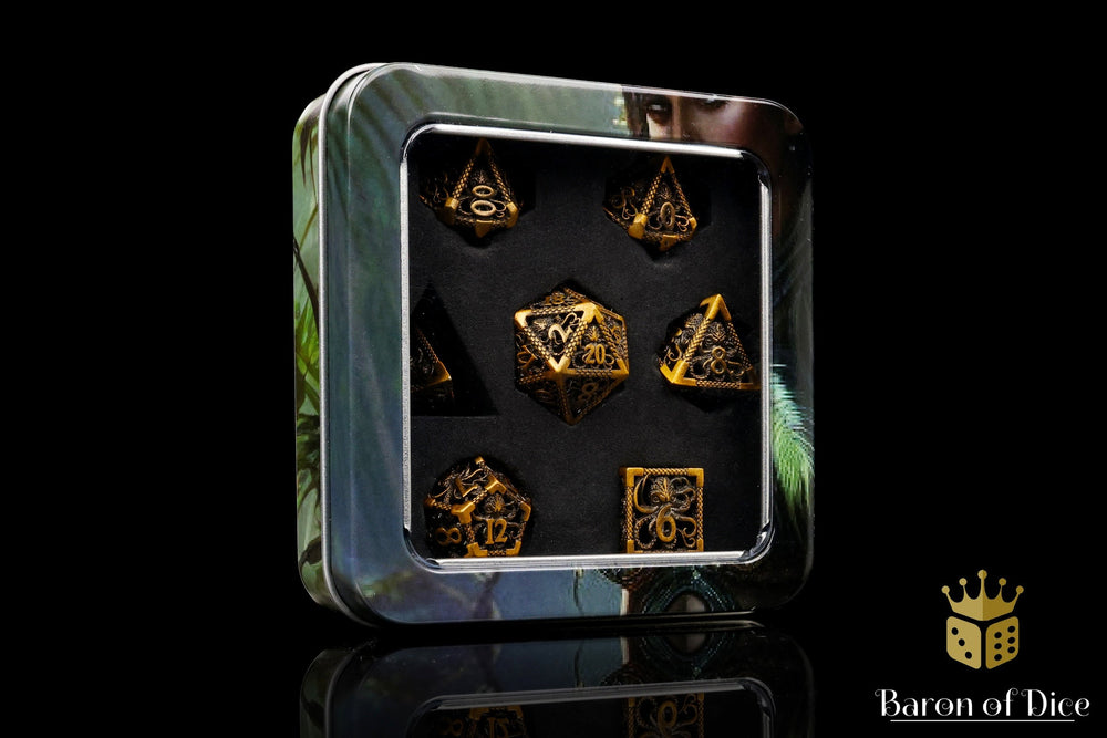 Sunken Treasure Metal RPG Dice Set - 7 Pieces (ONLINE ORDER ONLY)