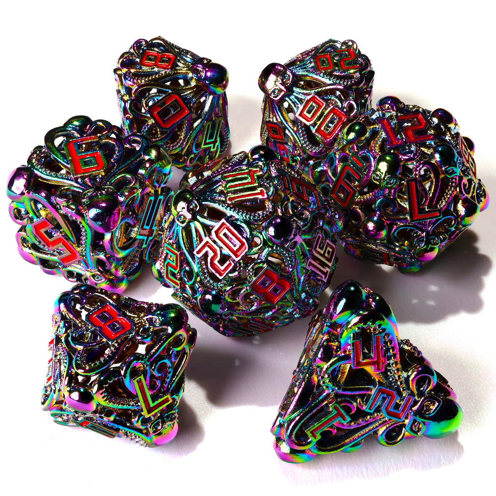 Denizens of the Deep Iridescent Metal RPG Dice Set | 7 Pieces (ONLINE ORDER ONLY)