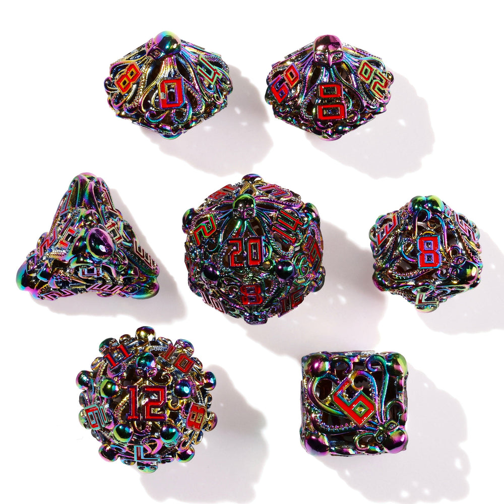 Denizens of the Deep Iridescent Metal RPG Dice Set | 7 Pieces (ONLINE ORDER ONLY)