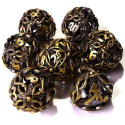 Nature's Wrath Metal RPG Dice Set | 7 Pieces (ONLINE ORDER ONLY)