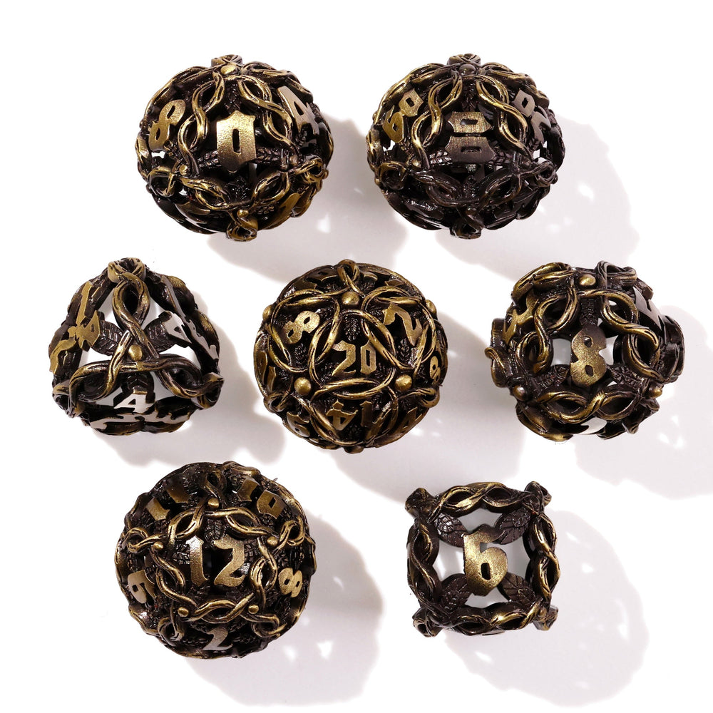 Nature's Wrath Metal RPG Dice Set | 7 Pieces (ONLINE ORDER ONLY)