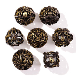Nature's Wrath Metal RPG Dice Set | 7 Pieces (ONLINE ORDER ONLY)