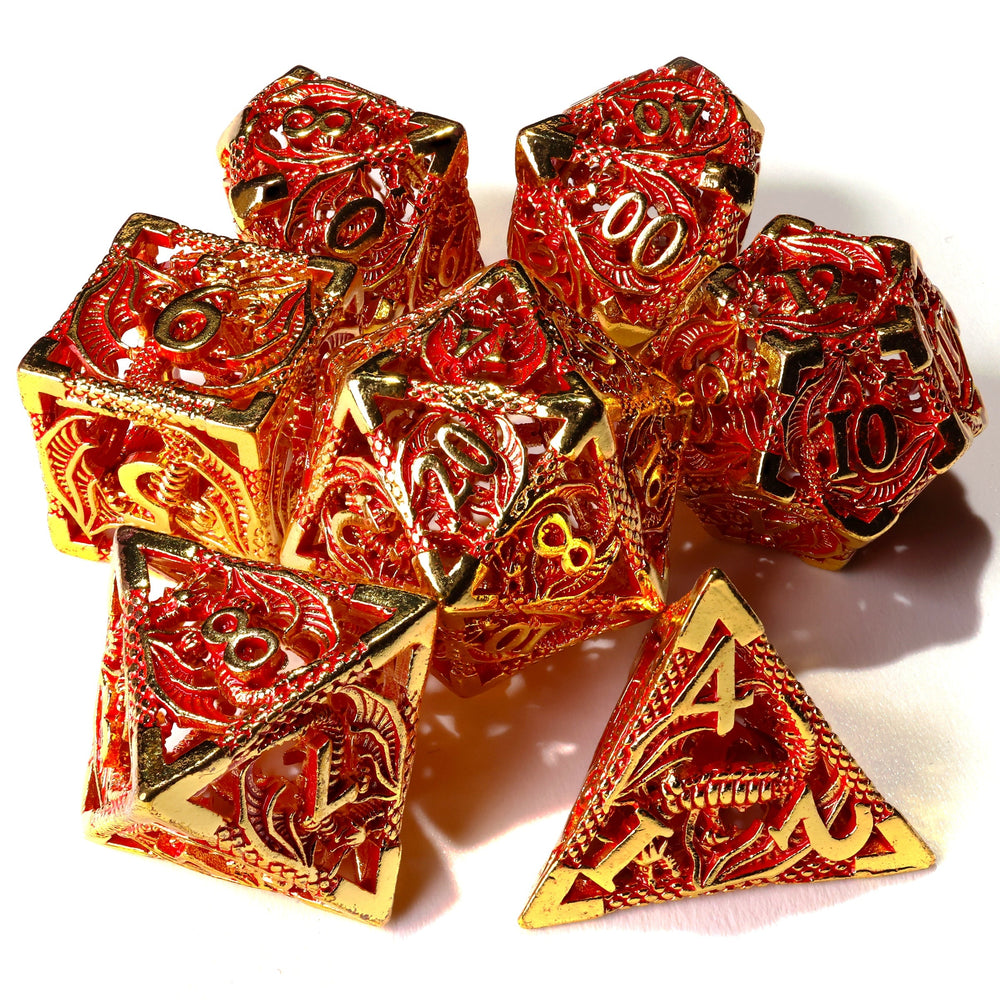 Dragons of Legend Metal RPG Dice Set | 7 Pieces (ONLINE ORDER ONLY)