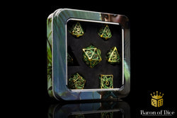 Ancient Dragon Treasure Metal RPG Dice Set | 7 Pieces (ONLINE ORDER ONLY)