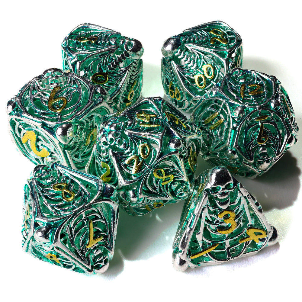 Undead Legion Metal RPG Dice Set | 7 Pieces (ONLINE ORDER ONLY)