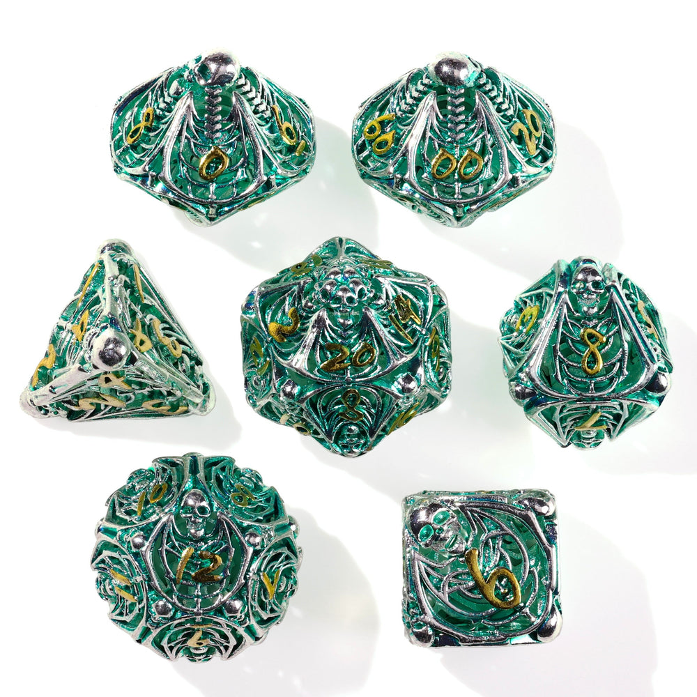 Undead Legion Metal RPG Dice Set | 7 Pieces (ONLINE ORDER ONLY)