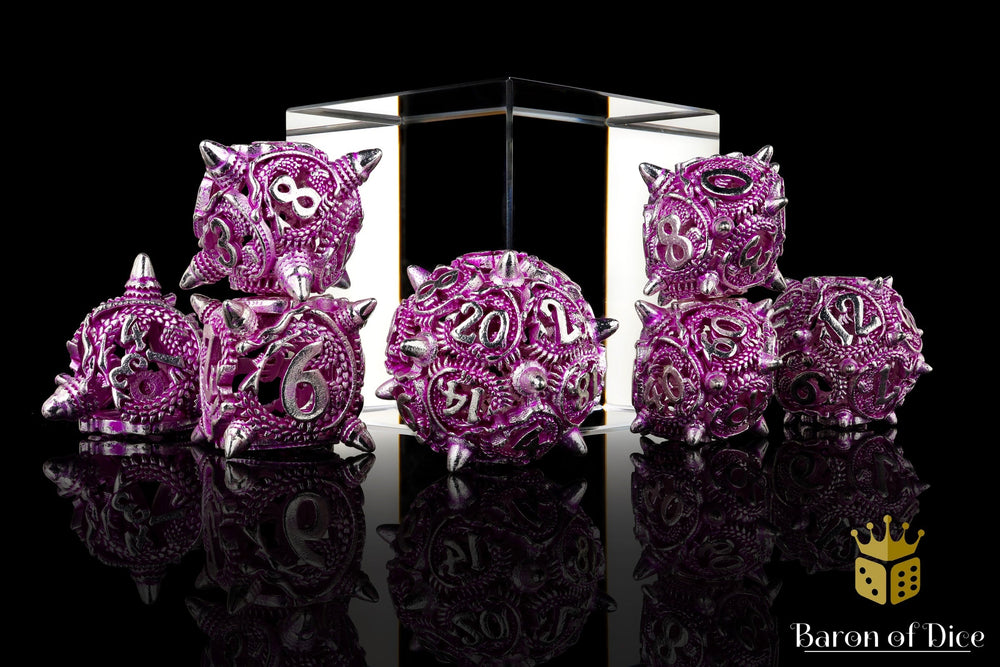 Ancient Wyvern Metal RPG Dice Set | 7 Pieces (ONLINE ORDER ONLY)