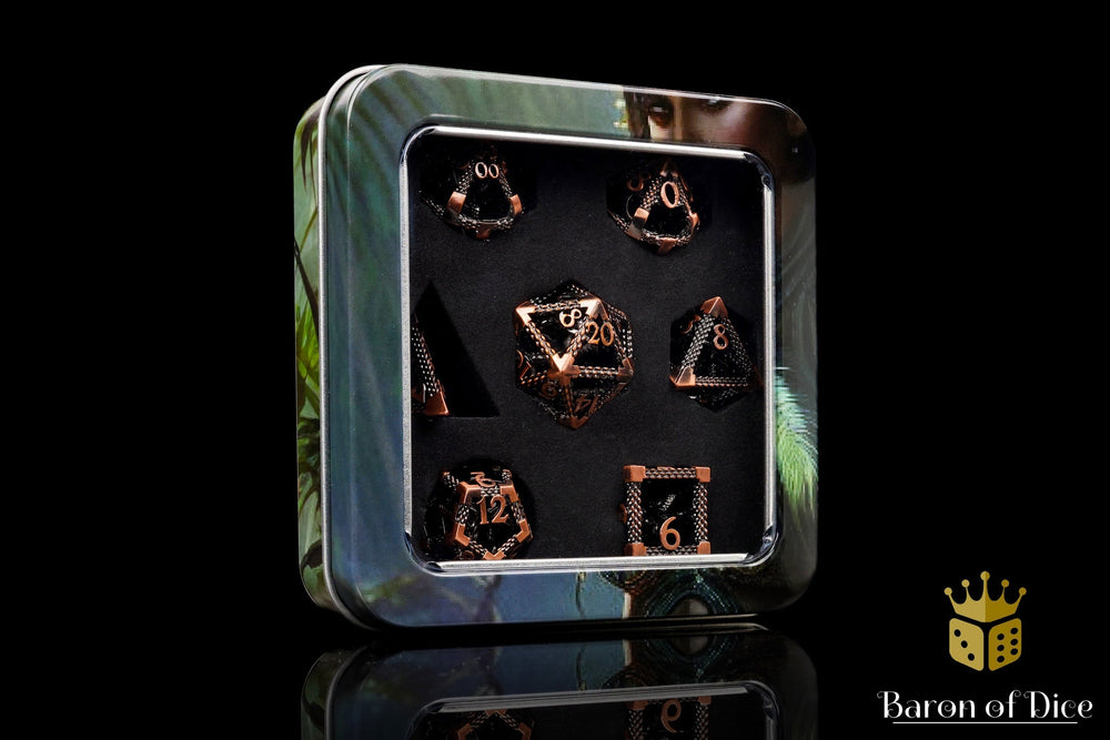 Bronze Kraken Metal RPG Dice Set | 7 Pieces (ONLINE ORDER ONLY)