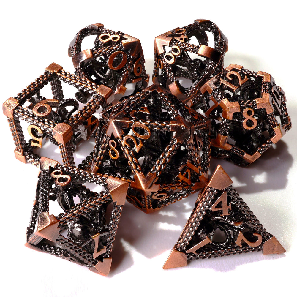 Bronze Kraken Metal RPG Dice Set | 7 Pieces (ONLINE ORDER ONLY)