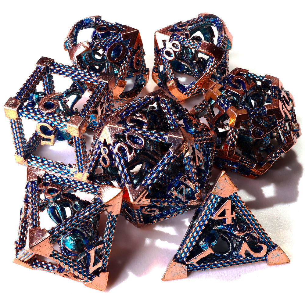 Ancient Kraken Metal RPG Dice Set | 7 Pieces (ONLINE ORDER ONLY)