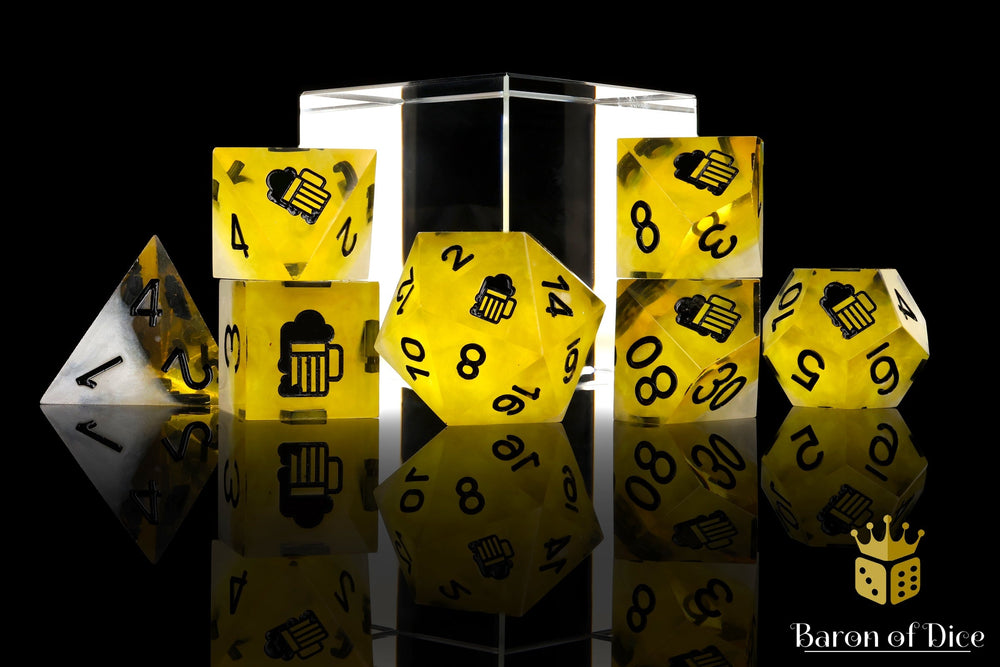 Draft Beer! Sharp Edge RPG Dice Set - 7 Pieces (ONLINE ORDER ONLY)