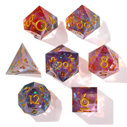 Pretty In Pink! Sharp Edge RPG Dice Set - 7 Pieces (ONLINE ORDER ONLY)