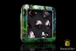 Marble Sharp Edge RPG Dice Set - 7 Pieces (ONLINE ORDER ONLY)