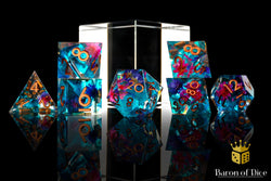 Water Garden Sharp Edge RPG Dice Set - 7 Pieces (ONLINE ORDER ONLY)