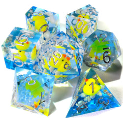 Rubber Duck Sharp Corner RPG Dice Set | 7 Pieces (ONLINE ORDER ONLY)