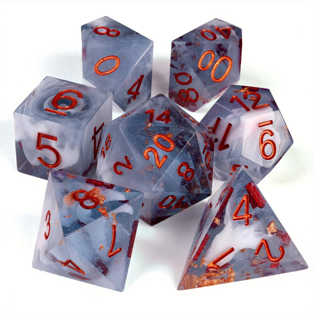 Gloomy Dockyard Sharp Edge RPG Dice | 7 Pieces (ONLINE ORDER ONLY)