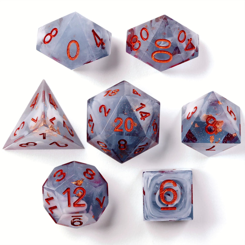 Gloomy Dockyard Sharp Edge RPG Dice | 7 Pieces (ONLINE ORDER ONLY)