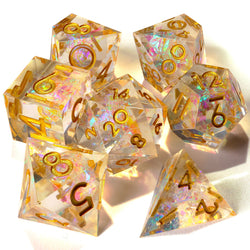 Shiny Like A Diamond! Sharp Edge RPG Dice Set | 7 Pieces (ONLINE ORDER ONLY)