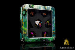 Black Butterfly Sharp Edge RPG Dice Set | 7 Pieces (ONLINE ORDER ONLY)