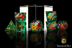 Christmas Rumble Sharp RPG Dice Set | 7 Pieces (ONLINE ORDER ONLY)