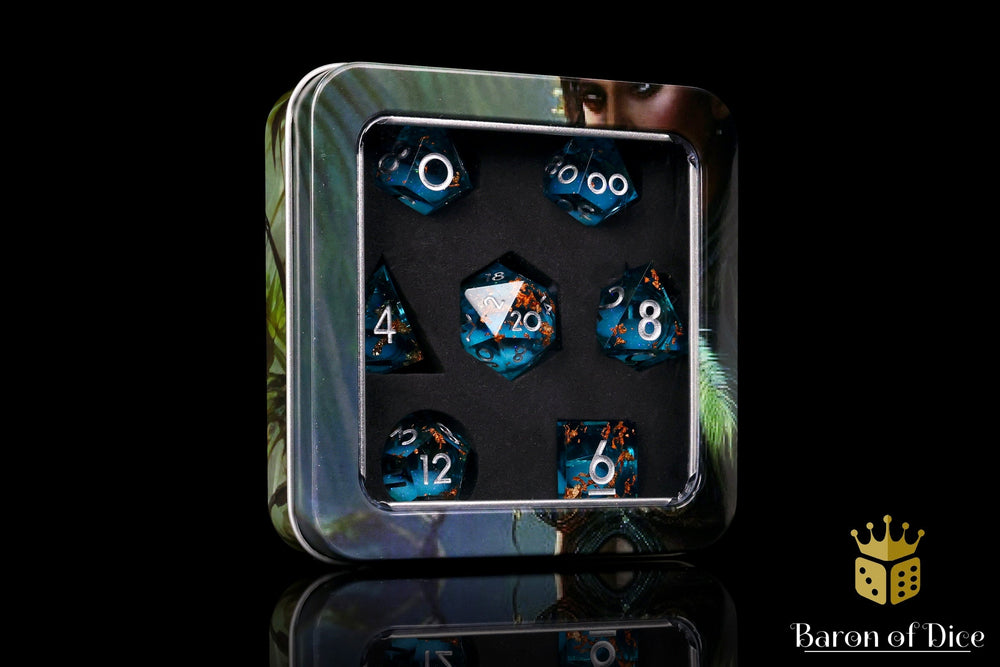 Sunken Treasure Liquid Core RPG Dice Set | 7 Pieces